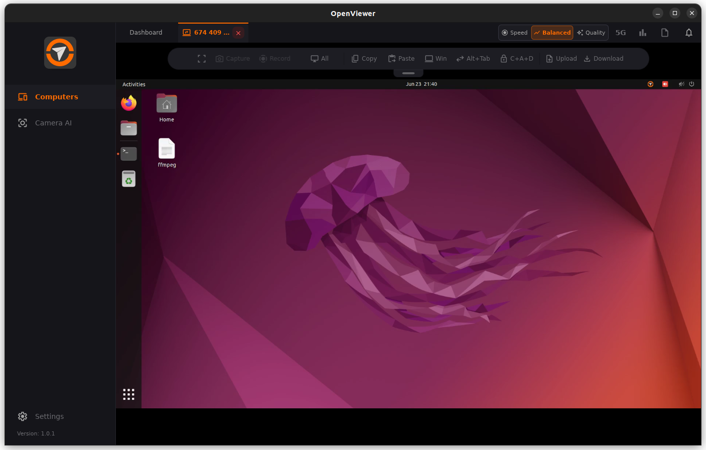 Remote Linux Session